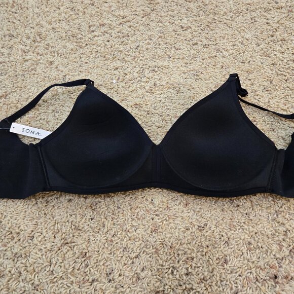 SOMA Bra Size 36C Vanishing 360 Wireless Smooth Padded T Shirt Black - Picture 2 of 5